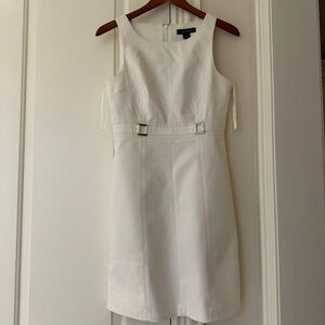 White House Black Market White Sleeveless Sheath Dress